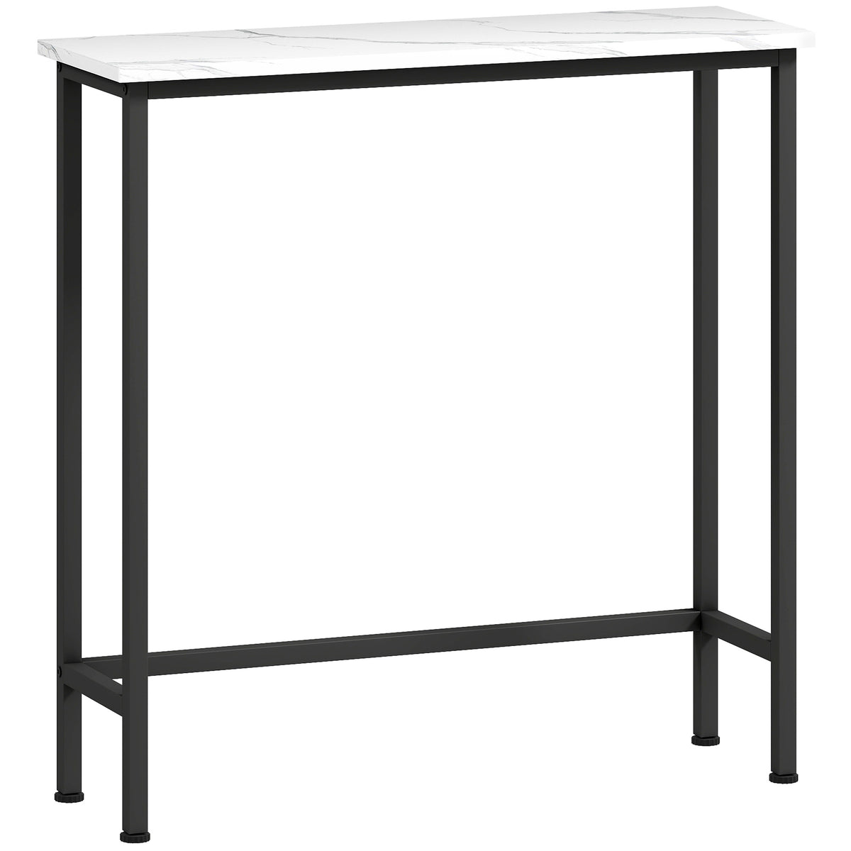 Console Table Hallway Table with Adjustable Foot Pads, Anti-Tip Kit 75 x 24 x 76 cm for Small Spaces Black