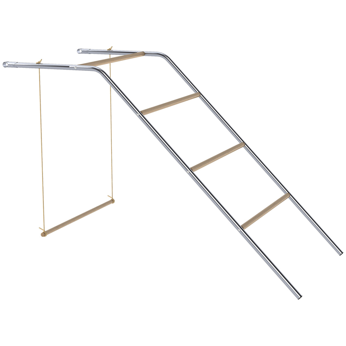 Wooden chicken play frame, playground for chickens with roosting bars, adjustable swing, 82 x 150 x 110 cm