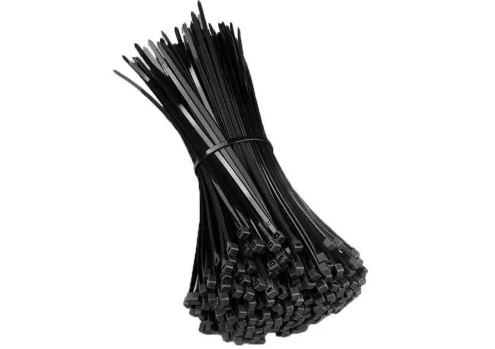 BLACK CABLE TIES, 100 PCS., 3.6 x 250 mm