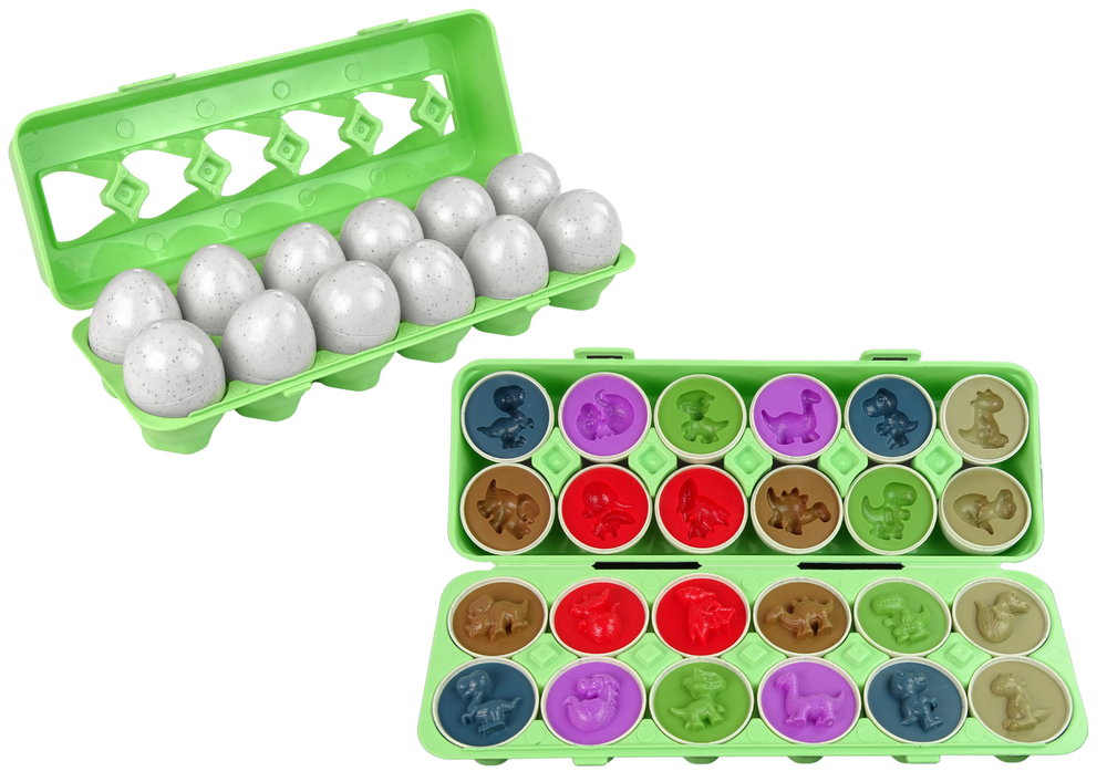 Educational egg sorting set, dinosaur puzzle, 12 pieces (2)