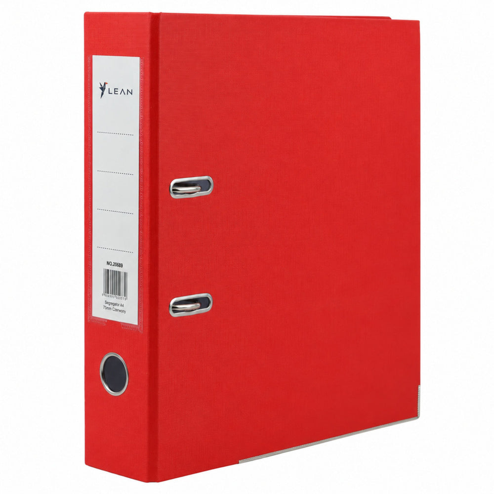 A4 Document Binder/75mm Lever Arch Mechanism Red (2)