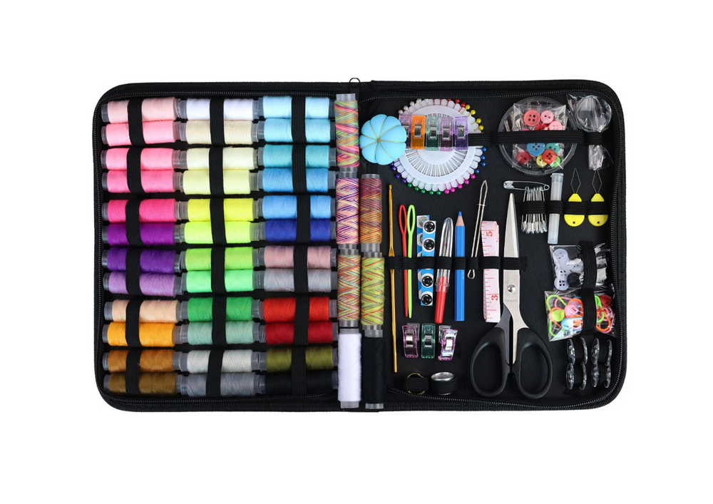 Large tailor's sewing kit in a 228-piece tool box case (2)