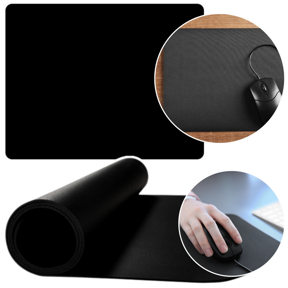 Anti-slip mouse pad black 30x25cm