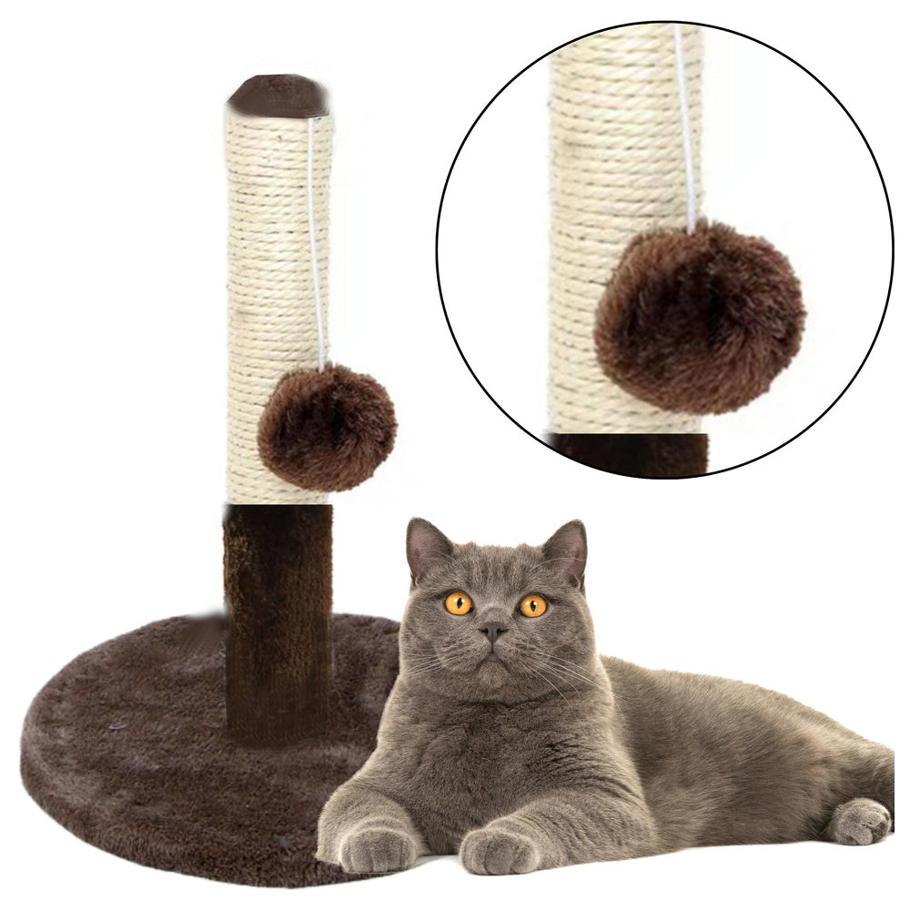 Cat Scratcher Scratching Post Tower Dark Brown 40 cm x 30 cm (2)