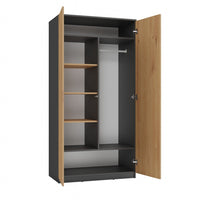 Kleiderschrank Malwa SD-90 ANTHRAZIT ARTISAN – Produktabbildung 5