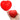 Heart-Shaped Anti-Stress Squeeze Ball, Red