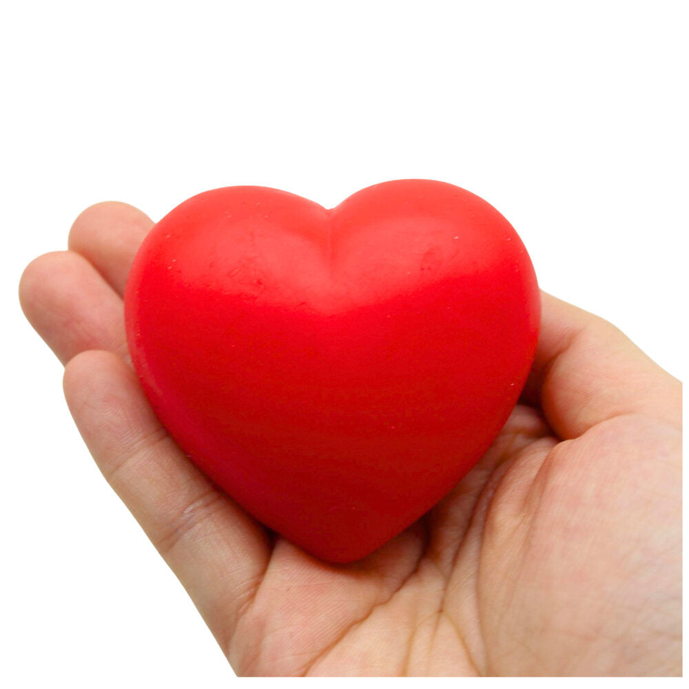 Heart-Shaped Anti-Stress Squeeze Ball, Red (2)