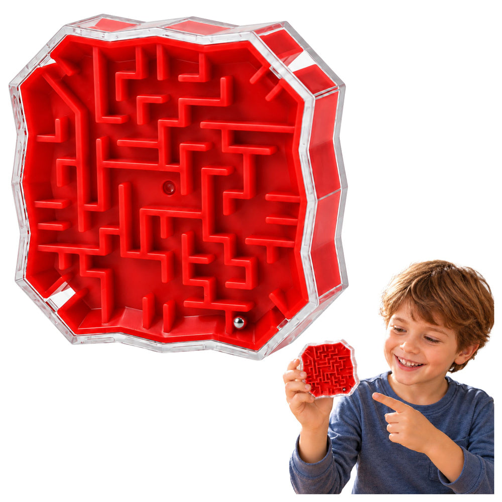 Labyrinth, logic, game, with, red, ball