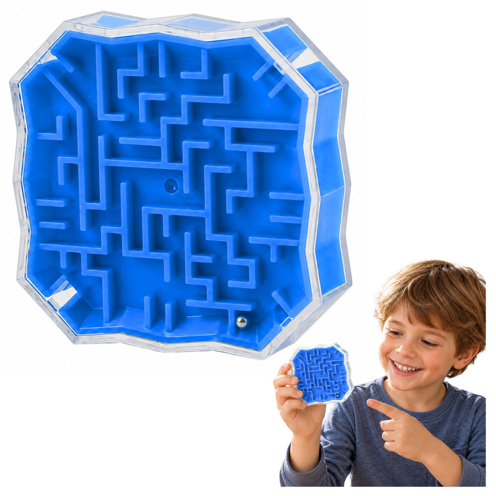 Labyrinth, logic, game, with, blue, ball