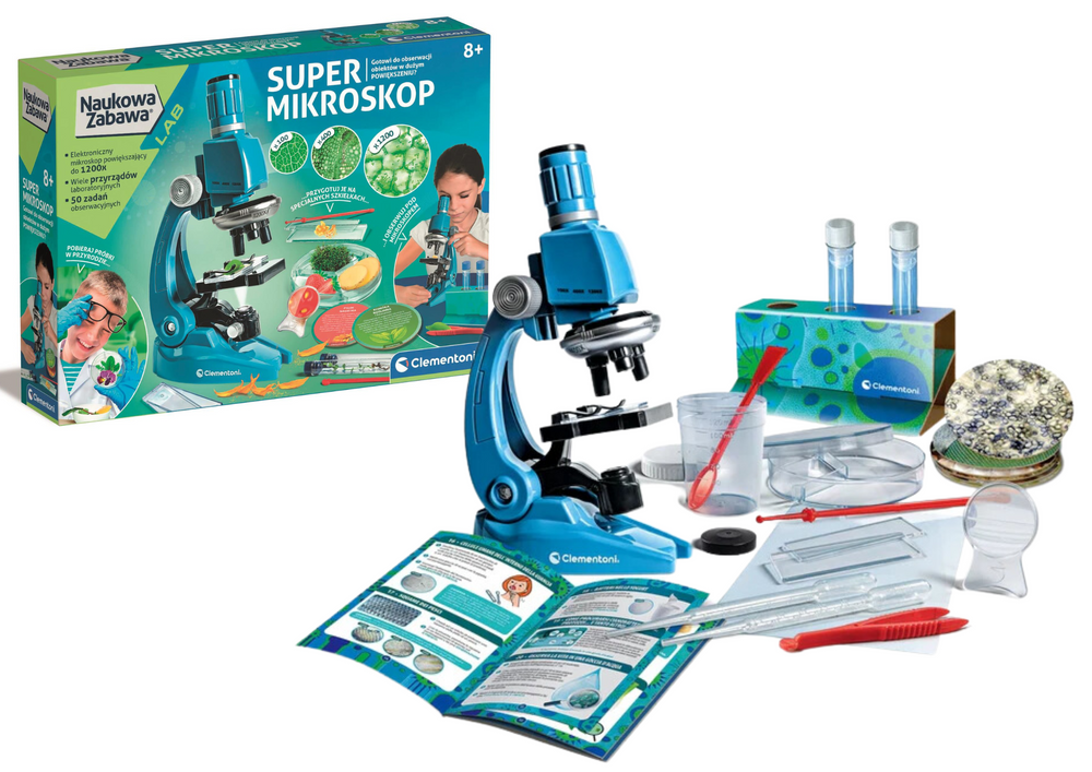 Clementoni 50755 Super Microscope Set for Scientific Fun