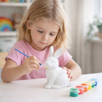 Easter set, 9-piece styrofoam eggs, painted rabbit figurine (3)