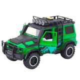 Off-road vehicle set with tow truck and motorcycle, lights and sounds, green (3)