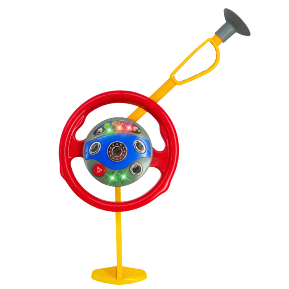 Steering wheel car simulator with suction cups for kids, lights and sounds (2)