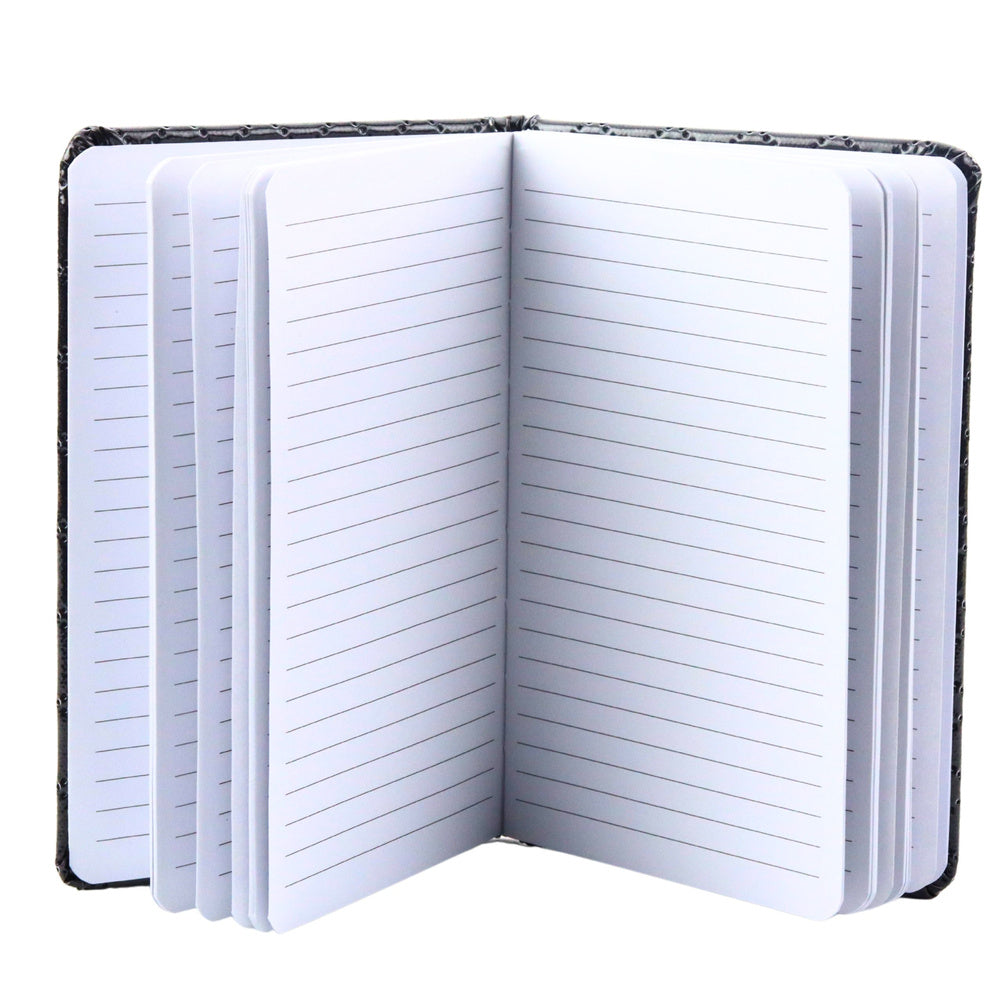 Lined notebook glitter patches black B6 80 sheets (2)