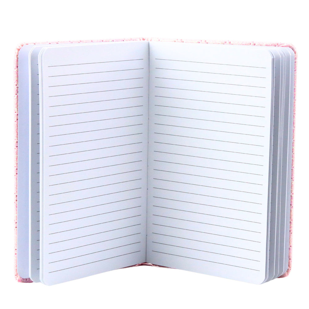 Glitter Lined Notebook Patches Pink B6 80 Sheets (2)
