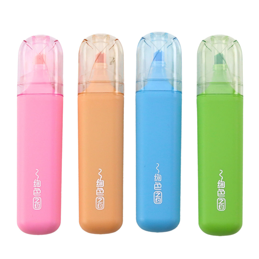 4-piece colorful dual-tip highlighter set (3)
