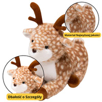Plush mascot stuffed animal deer brown spotted 23cm