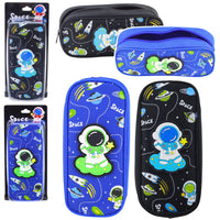 Cosmos Cosmonaut Pencil Case Two Compartments Black