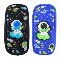 Cosmos Cosmonaut Pencil Case Two Compartments Black (2)
