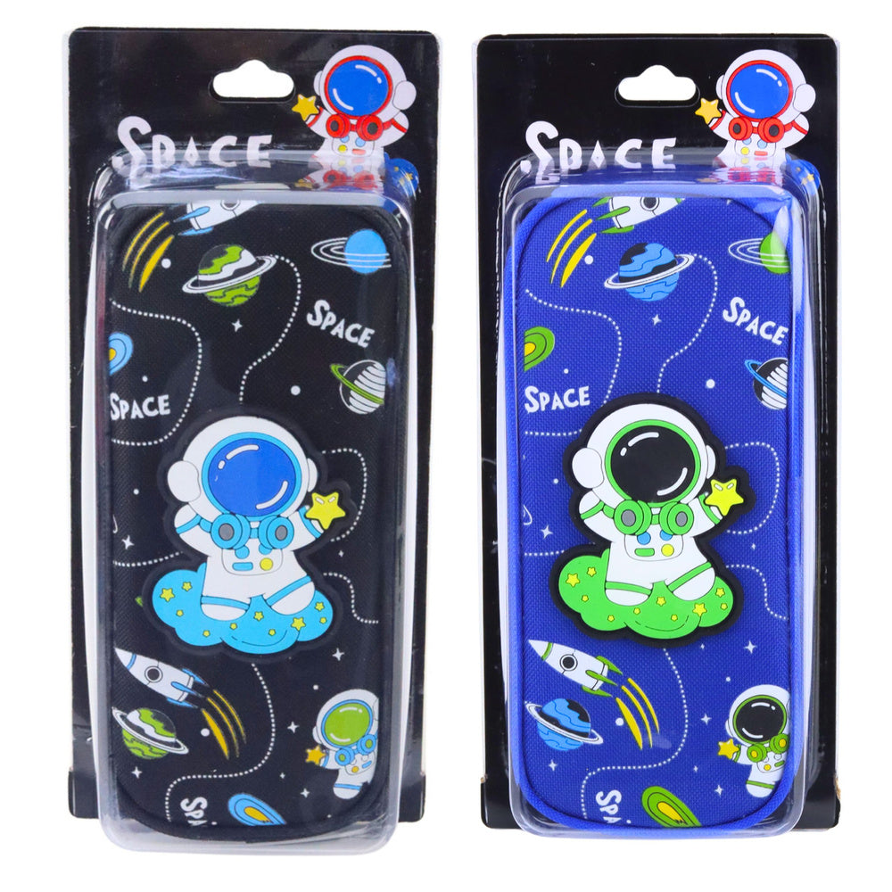 Cosmos Cosmonaut Pencil Case Two Compartments Black (4)