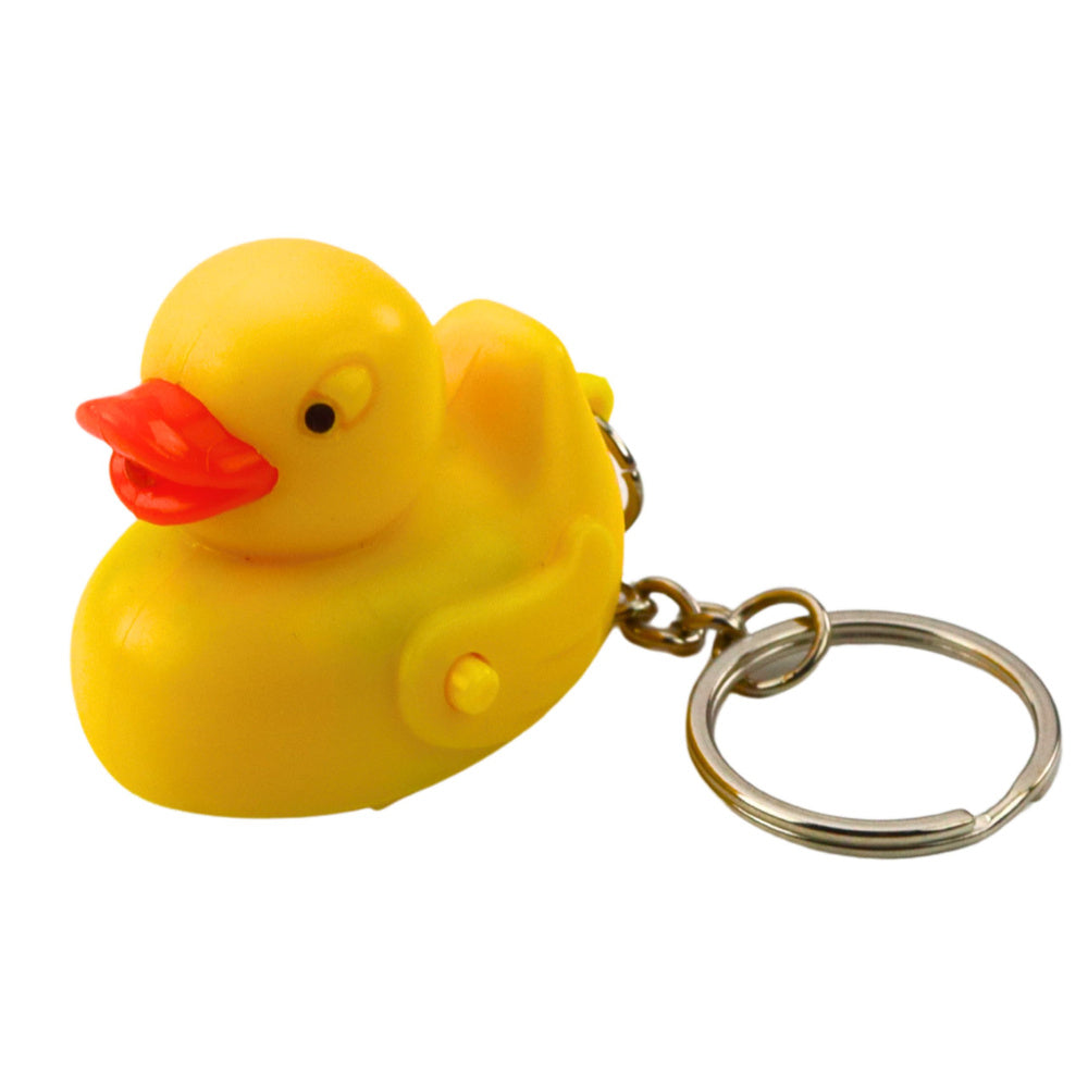 Backpack Keychain Duck LED Flashlight Sounds Yellow (2)