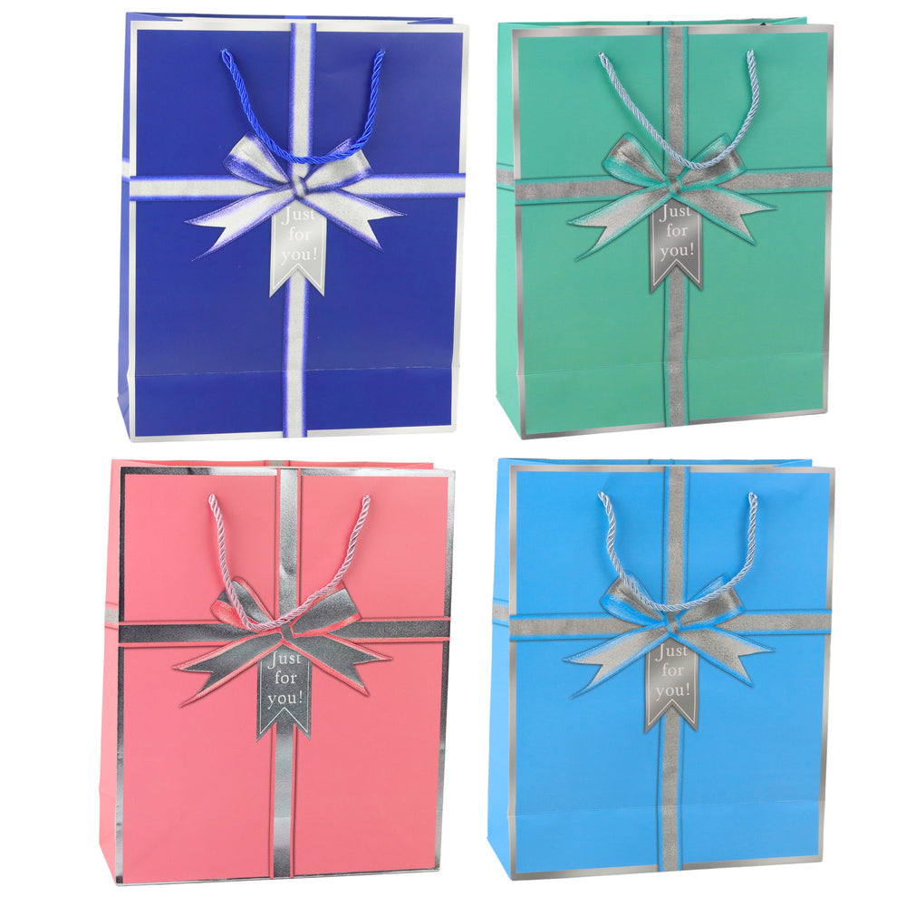 Just For You gift bag with ribbon, 32 x 26 x 12 cm