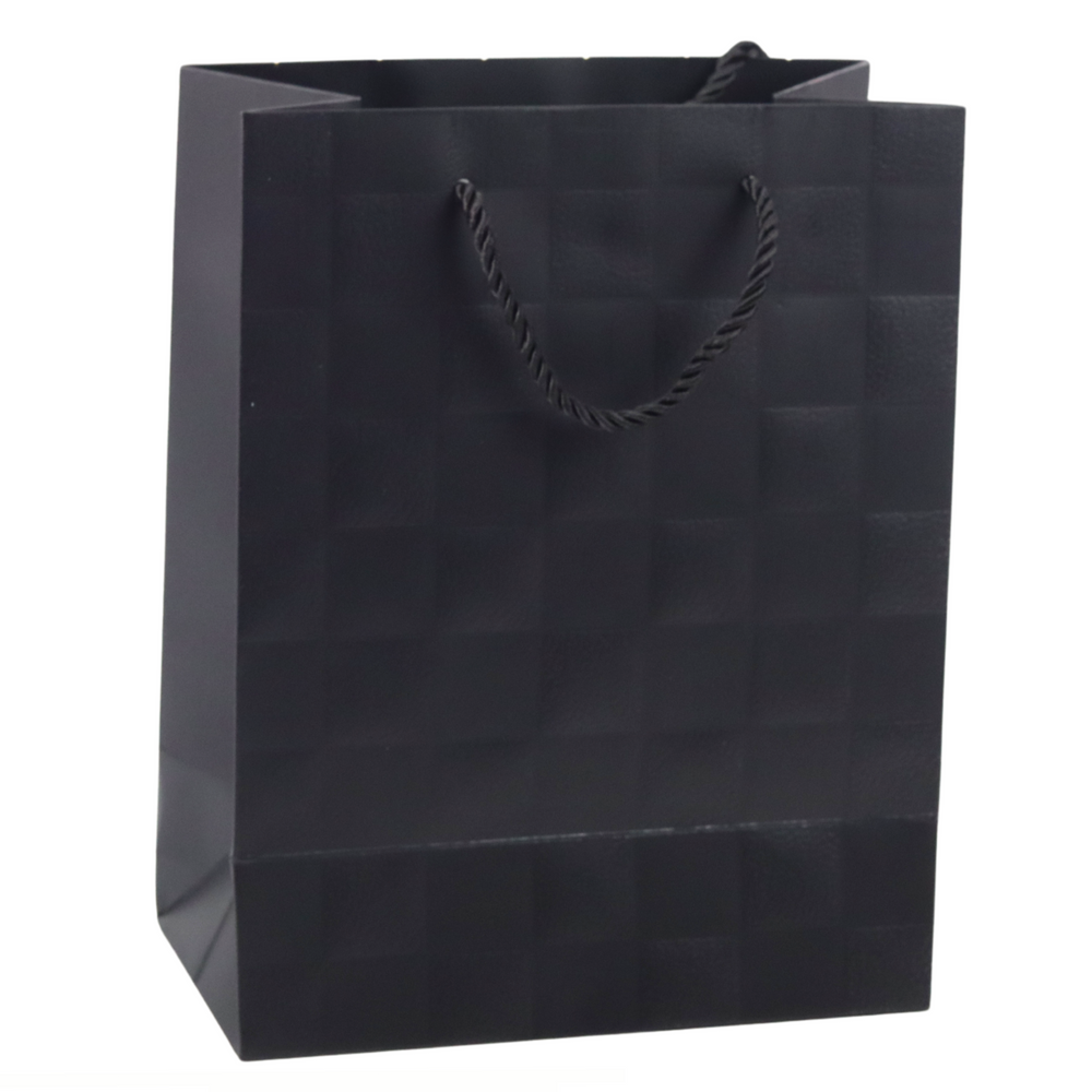 Elegant gift bag with embossed squares, 23 x 18 x 10.5 cm (2)