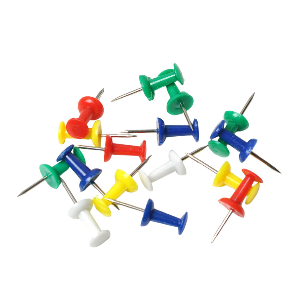 Set of colorful push pins for cork boards, office and school, 40 pcs (2)
