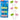 Set of colorful smiley paper clips, 6 pieces, 32 mm