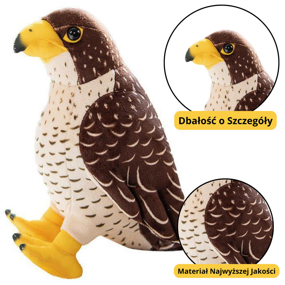 Plush Falcon Bird Brown 30cm