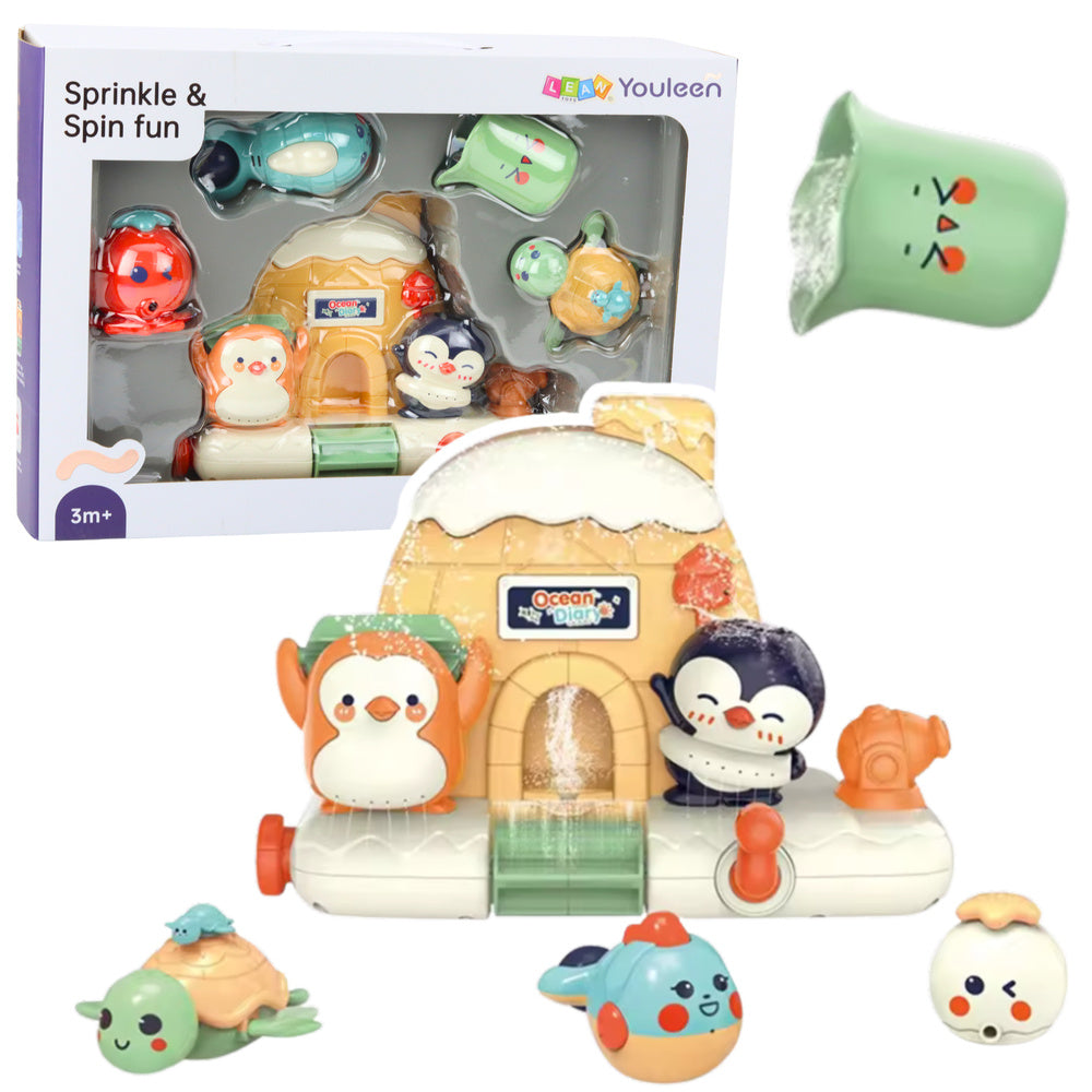 Interactive Sea Animal Bath Toy Set for Toddlers