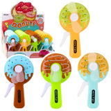 Mini Donut Pinwheel Hand Fans for Kids, 4 designs