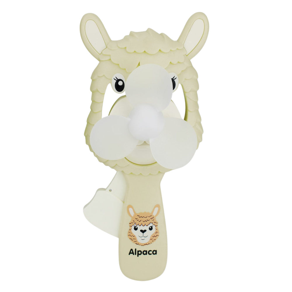 Mechanical handheld fan with pinwheel for children, alpaca mix (2)