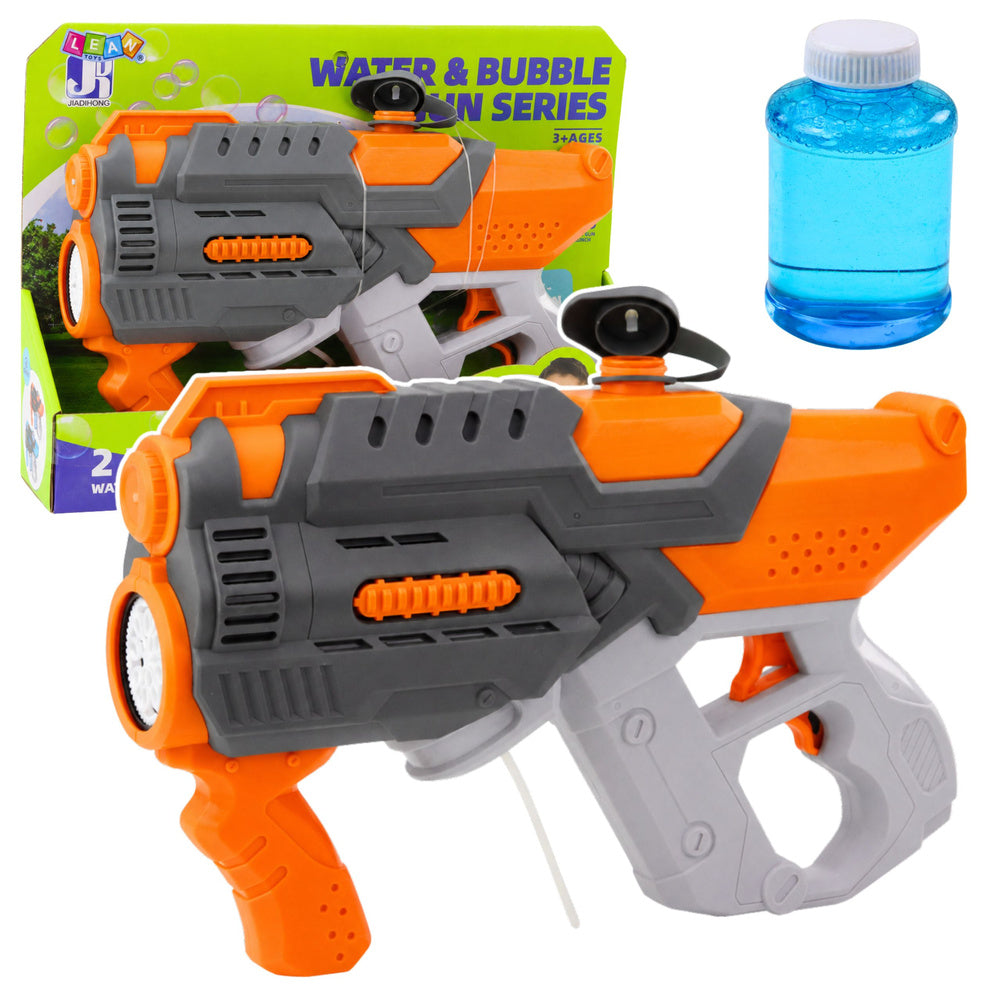 Electric Water Gun Bubble Blower 2-in-1 Orange