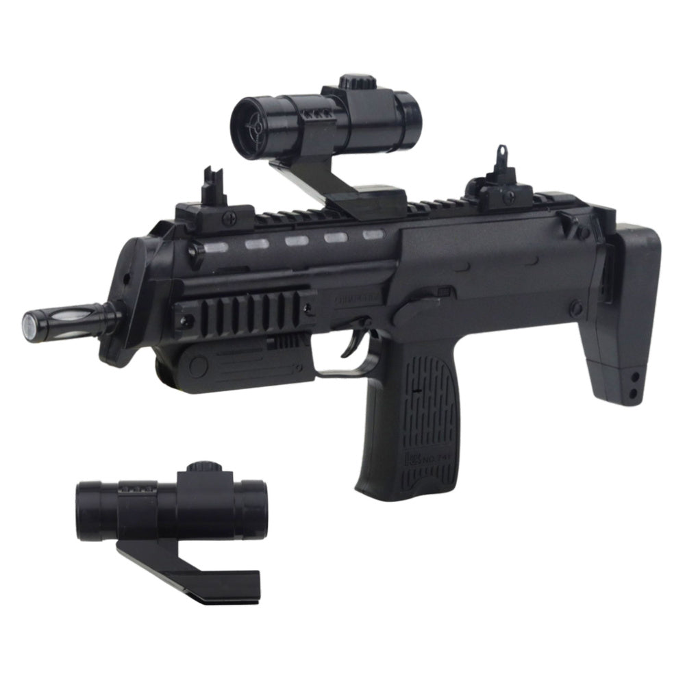 Toy rifle weapon lights sounds sight black 41cm (2)