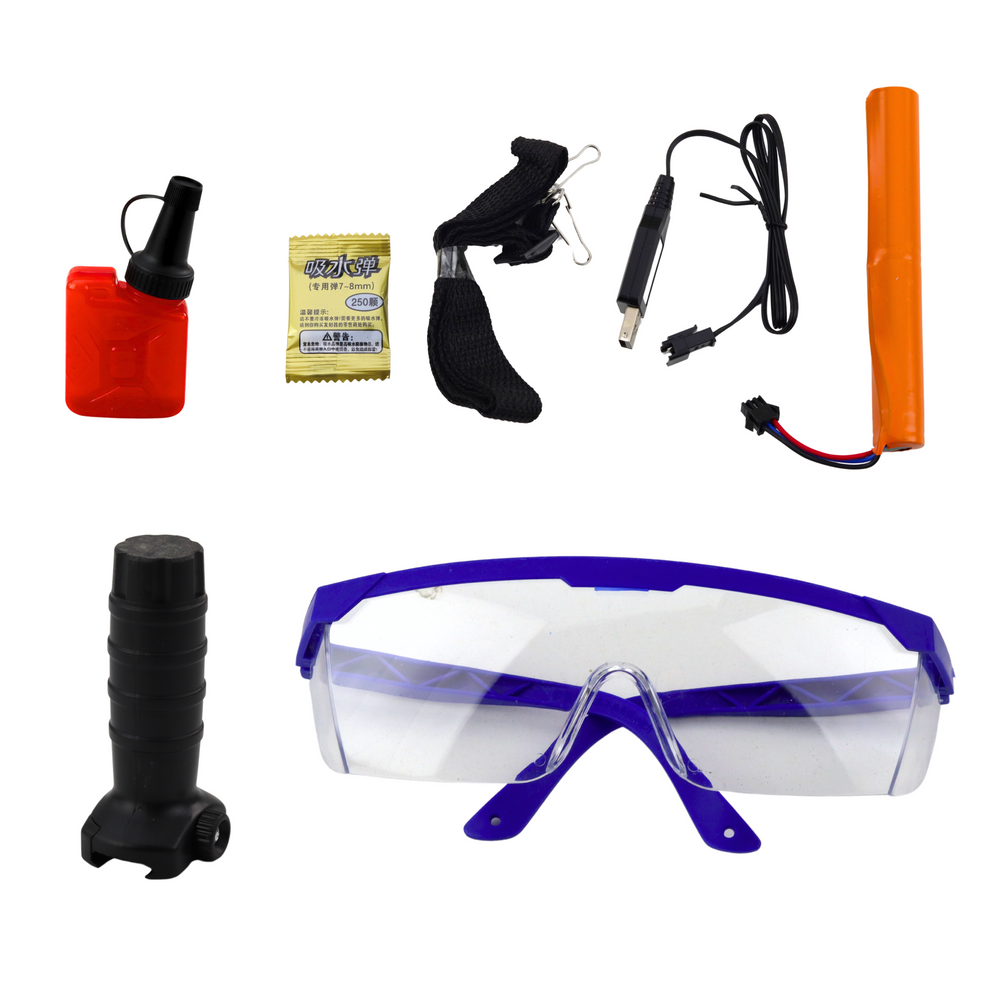 Assault rifle for water gel balls, sight glasses, black, 86cm (3)