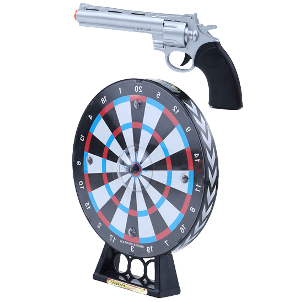 Laser revolver pistol set with target shooting game, lights and sounds (2)