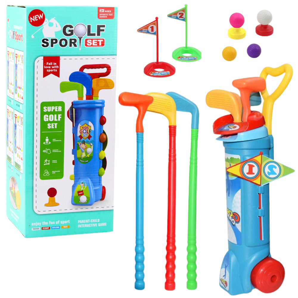 Golf set trolley clubs field sport game 20 pieces