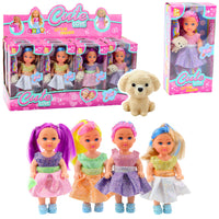 Mini doll in school mix outfit set 12cm