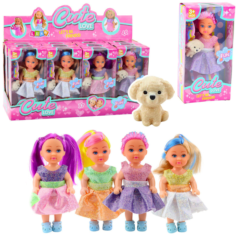 Mini doll in school mix outfit set 12cm