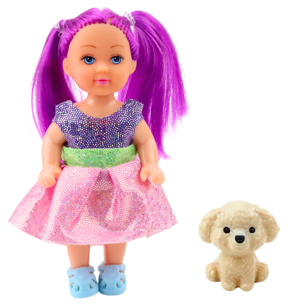 Mini doll in school mix outfit set 12cm (2)