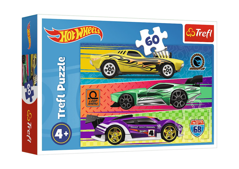 Hot Wheels Puzzle 60 Pieces Trefl Race 17389