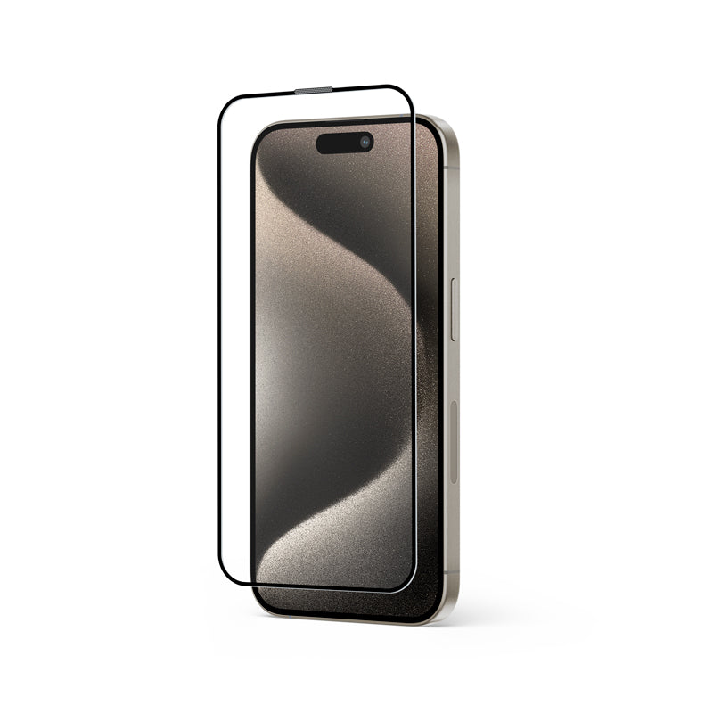 Crong Anti-Bacterial 3D Armor Glass - 9H tempered glass for iPhone 15 Pro full screen + installation frame (2)
