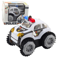 Rollover police car obstacle sensor 360° lights sound white