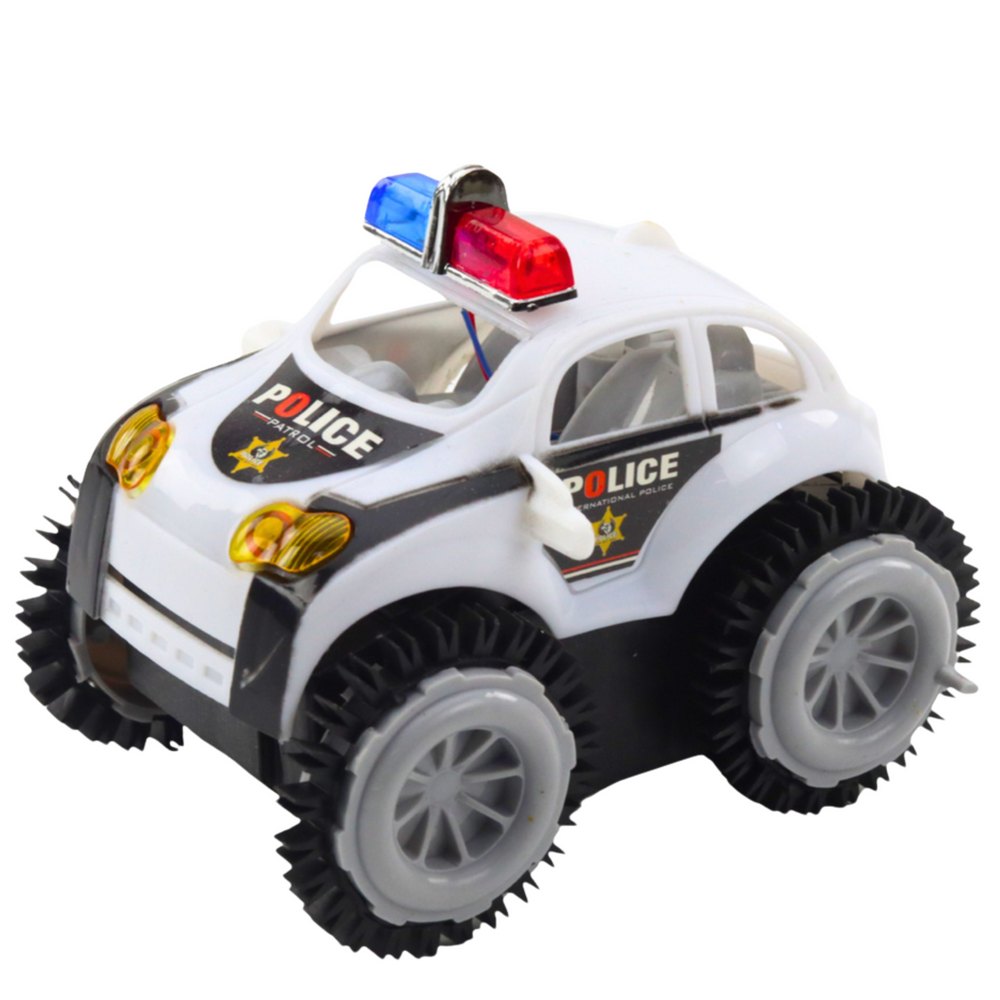 Rollover police car obstacle sensor 360° lights sound white (2)