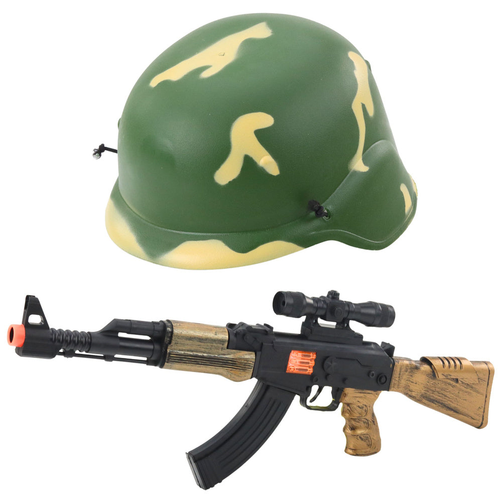 Military Set Military Rifle Sound Helmet with Elastic Band