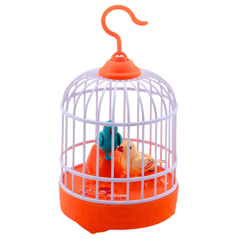 Battery-operated birdcage light with orange sound (2)