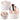 360° rotating cosmetic brush organizer with 5 compartments, white