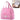Thermal insulated breakfast bag with adjustable strap, pink, 27 cm