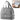 Thermal insulated breakfast bag with adjustable strap grey 27cm